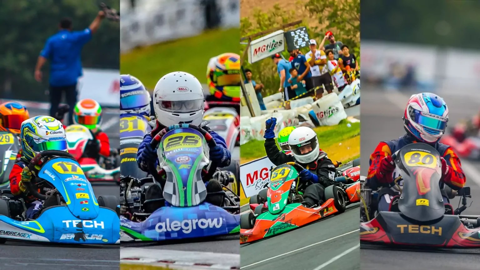 Capa da matéria PushToCast sobre os gaúchos no Brasileiro de Kart